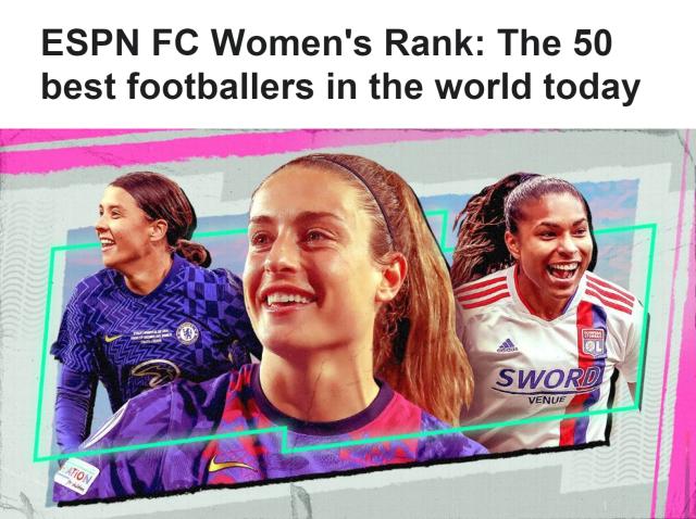 天天盈球下载-外媒评当今足坛50大女球员 科尔第二中日无人入榜